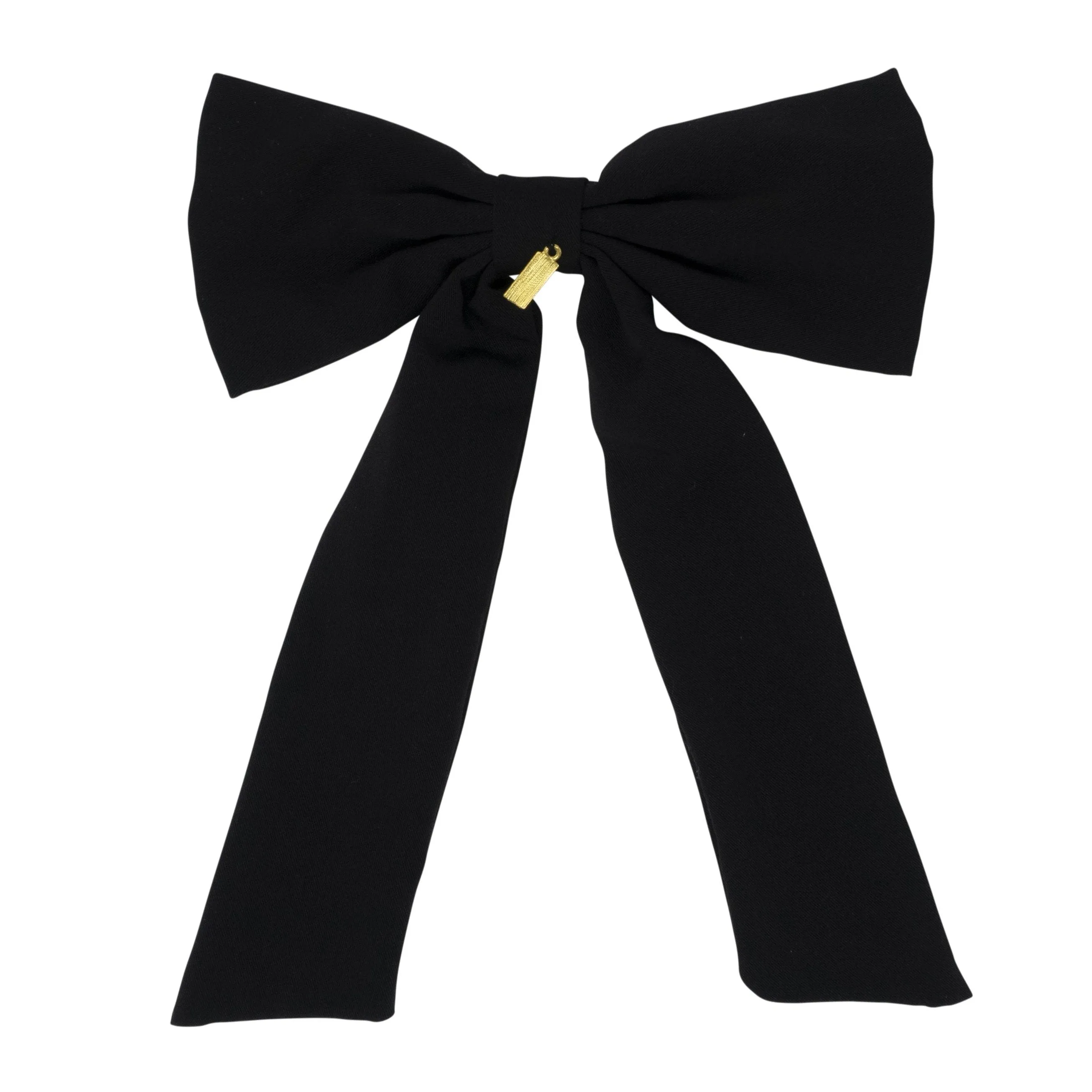 Denim Bow Long Hairpin