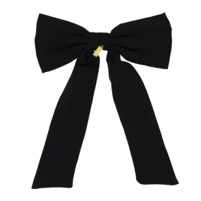 Denim Bow Long Hairpin