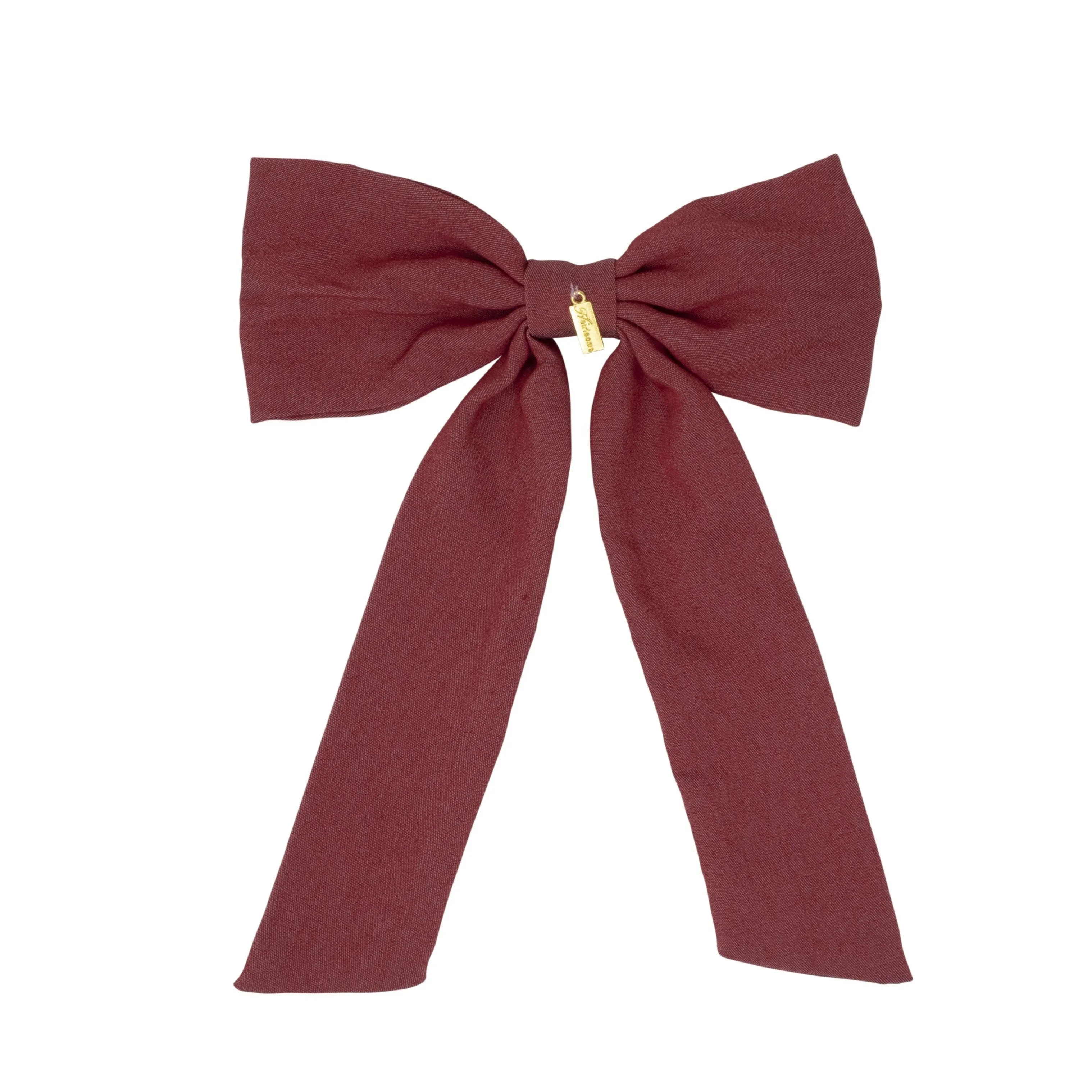 Denim Bow Long Hairpin