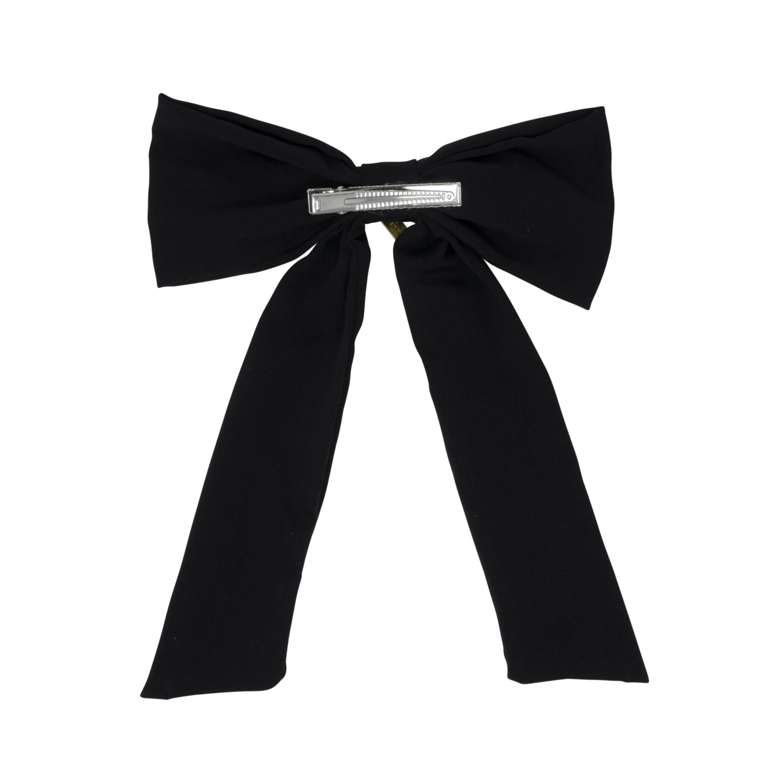 Denim Bow Long Hairpin