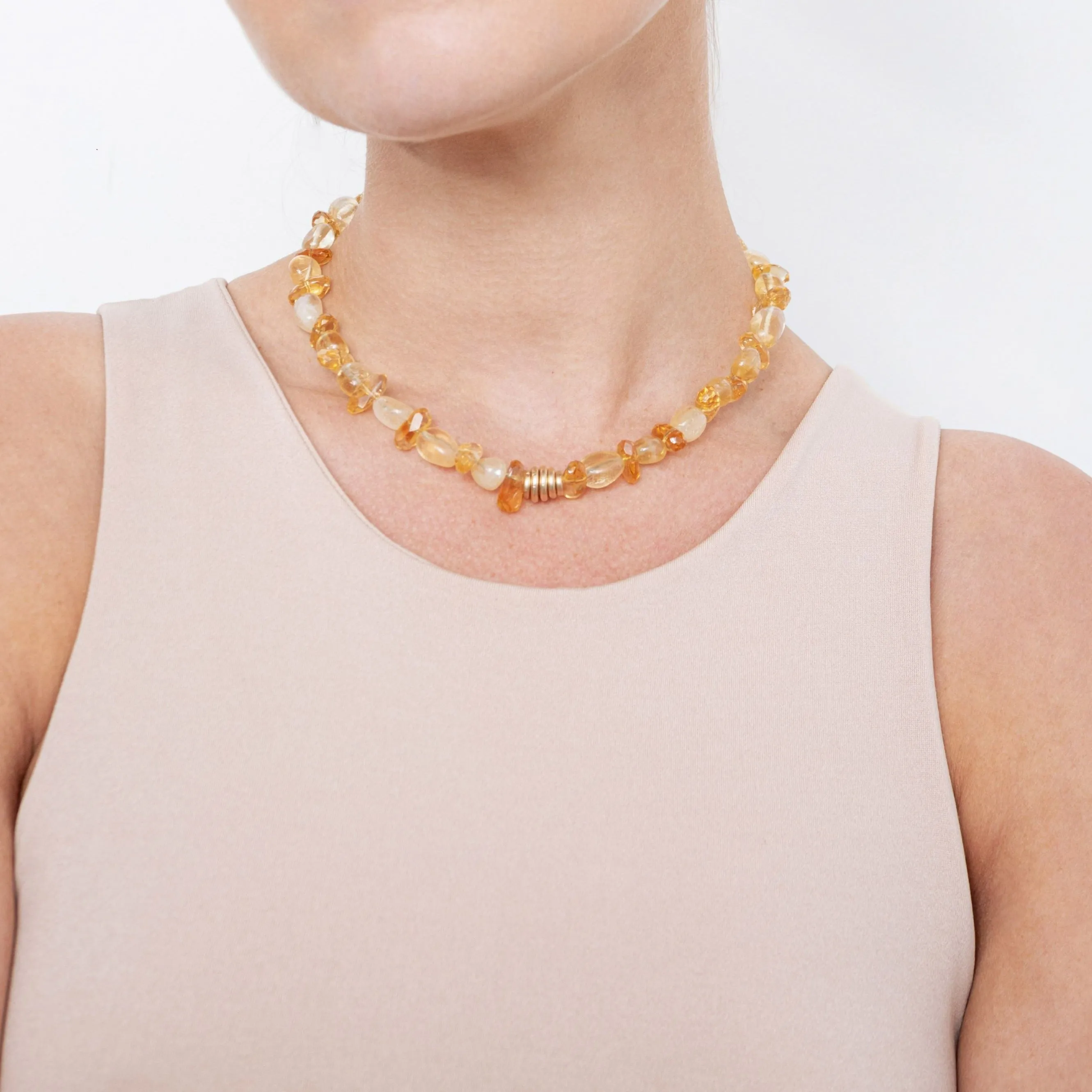Diana Necklace #2 (45cm) - Citrine