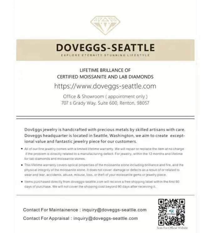 Doveggs round moissanite/colored gem/lab grown diamond pendant necklace