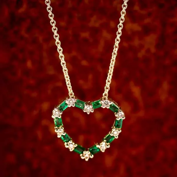 Emerald and Diamond Necklace
