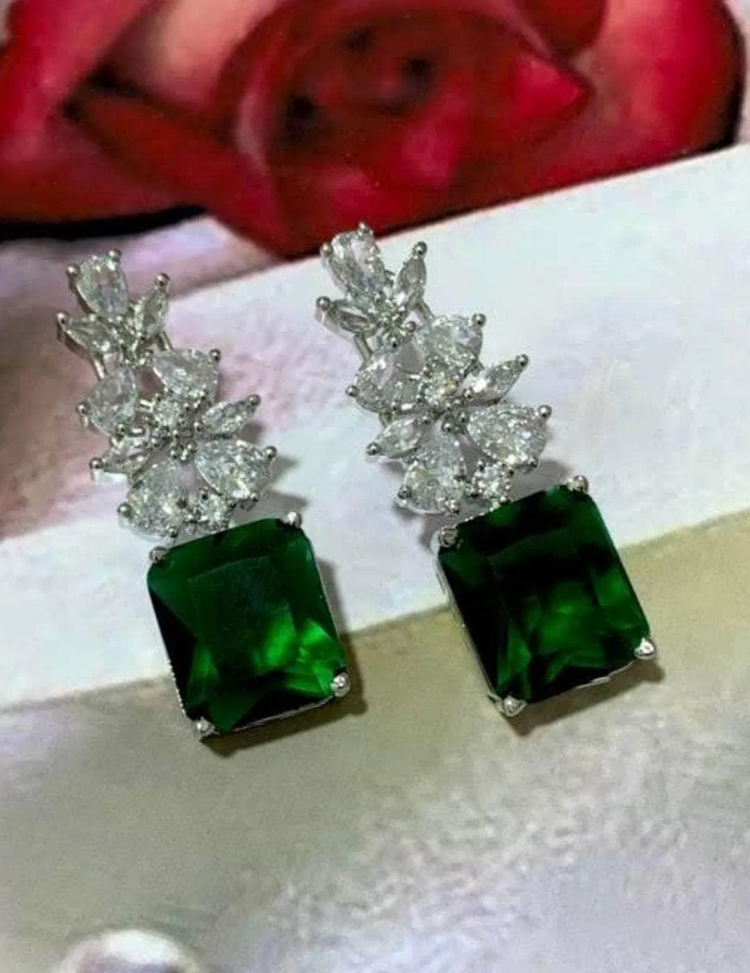 Emerald Drop Earring