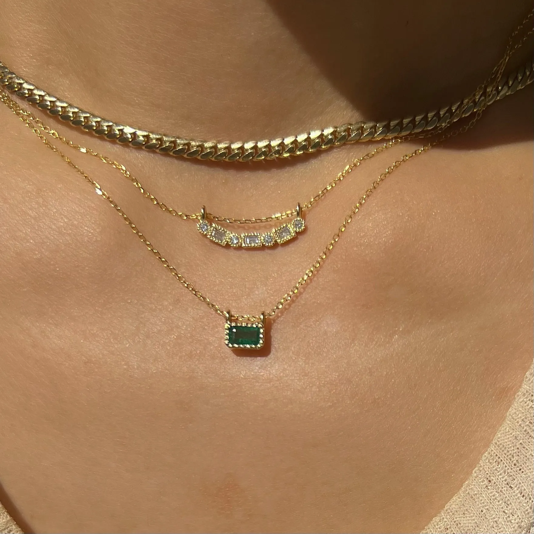 Emerald EC Necklace (ready to ship option)*