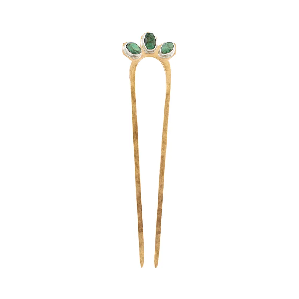 Emerald Empire Hair Pin - Large  | Available to ship January 23, 2025