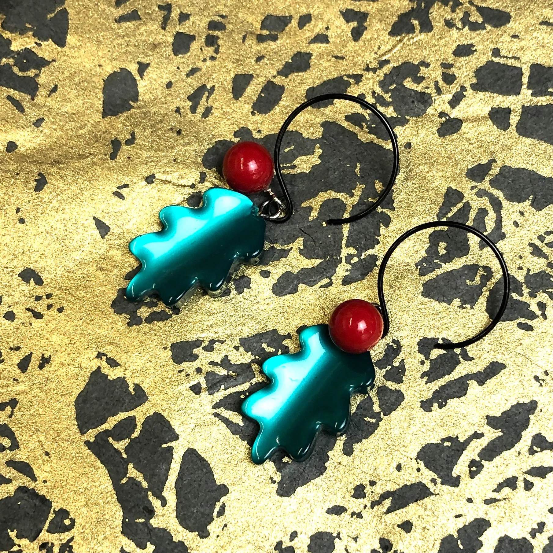 Emerald Moonglow Holly Drop Earrings