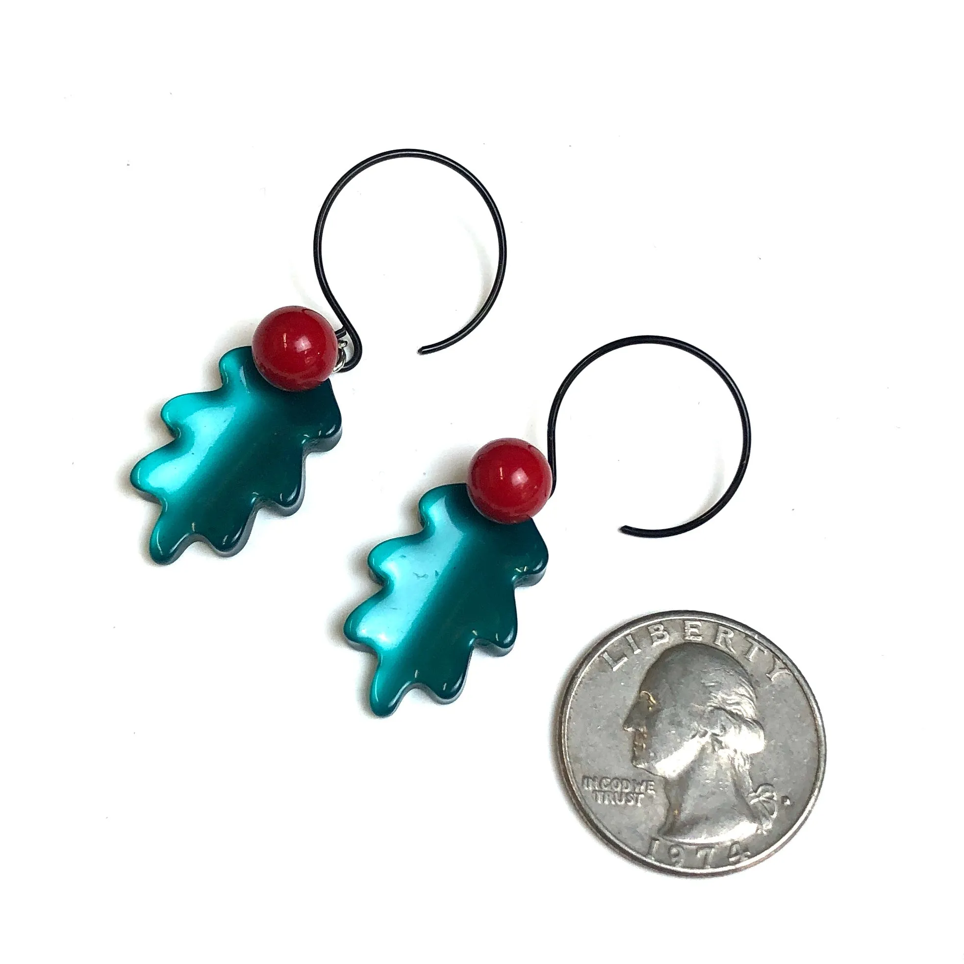 Emerald Moonglow Holly Drop Earrings