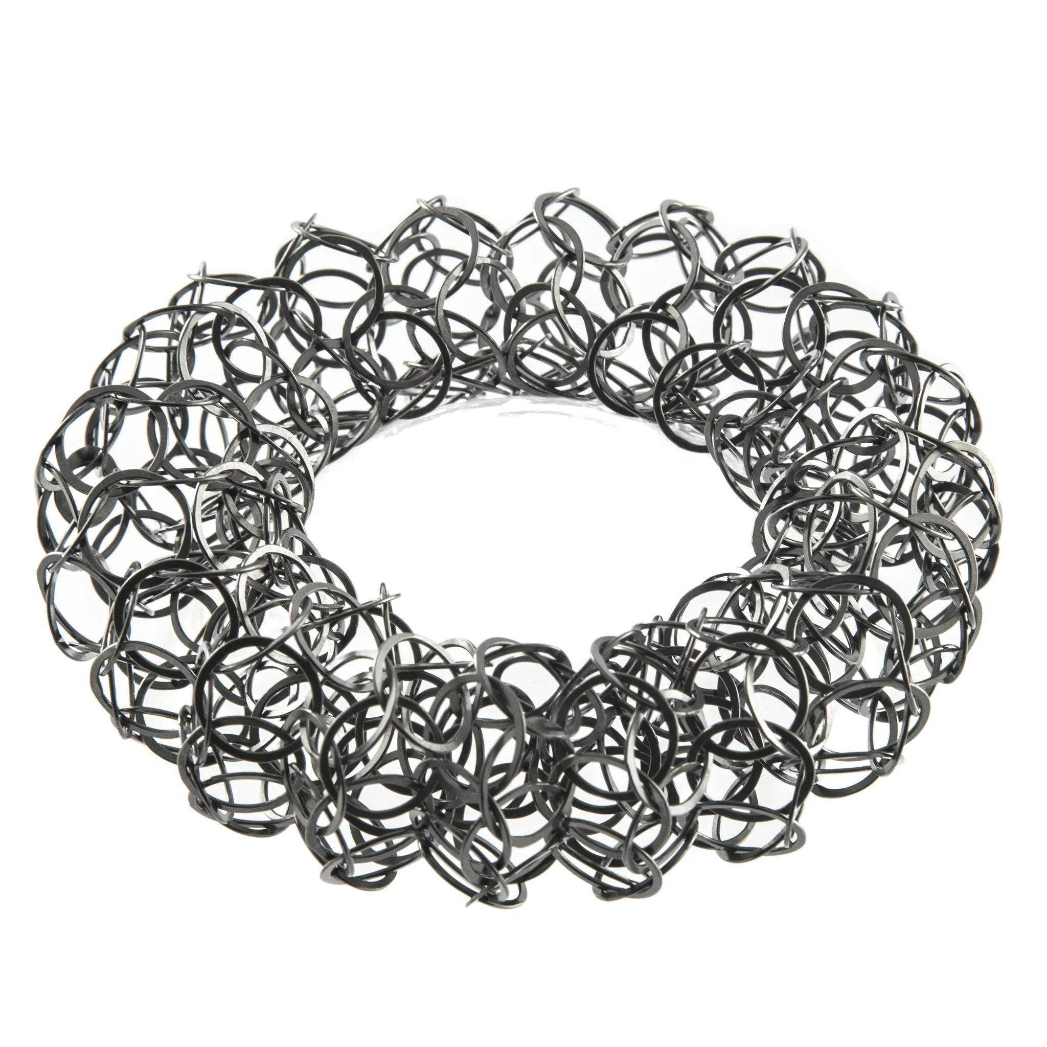 Ervine cuff, silver or oxidised silver