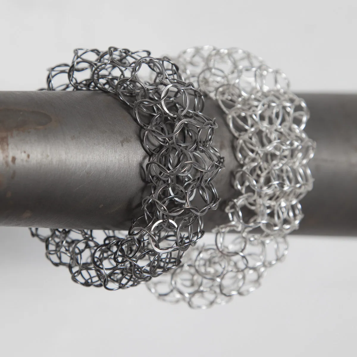Ervine cuff, silver or oxidised silver