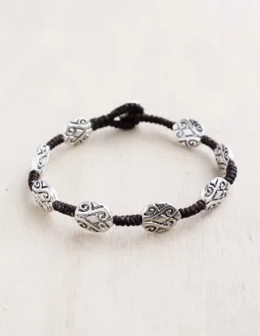 Etched Oval Alloy Bracelet