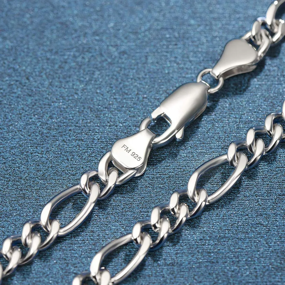 FANCIME Men's Figaro Sterling Silver Bracelet
