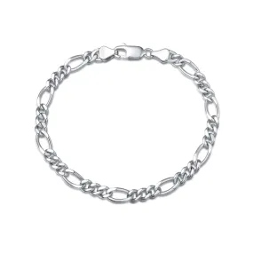 FANCIME Men's Figaro Sterling Silver Bracelet