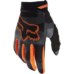 Fox Racing  180 Banker Gloves Silicone Lever Grip Padded Off-Road Grey Camo