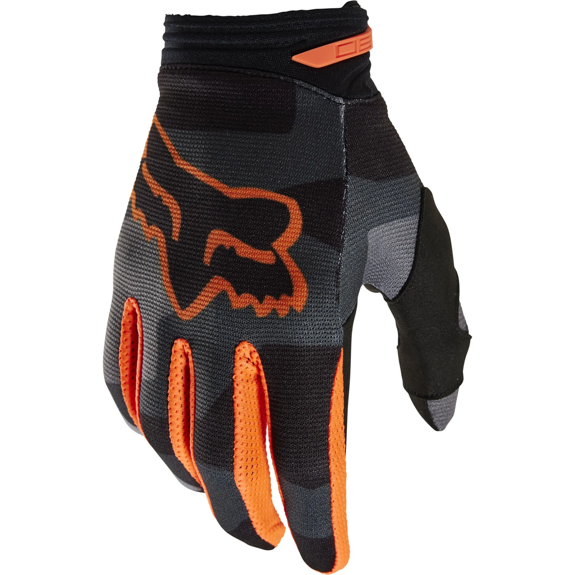 Fox Racing  180 Banker Gloves Silicone Lever Grip Padded Off-Road Grey Camo