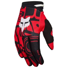 Fox Racing Youth 180 Race Spec Standard Offroad Gloves Fluorescent Red