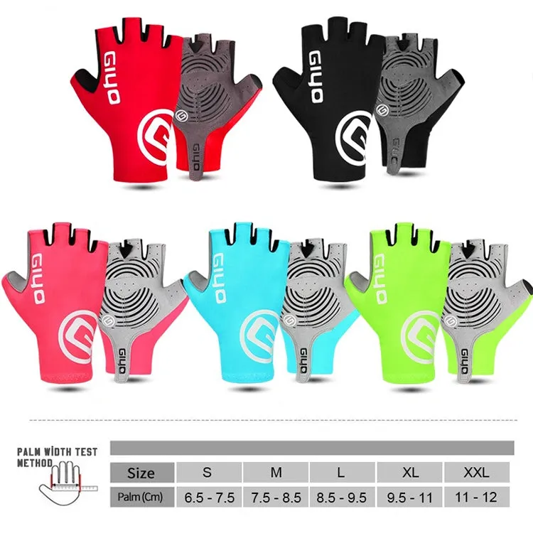 GIYO Outdoor Half-Finger Gloves Mountain Road Bike Cycling Gloves, Size: XXL(Fluorescent Orange)