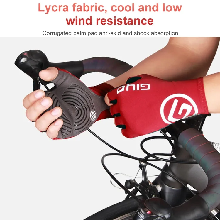 GIYO Outdoor Half-Finger Gloves Mountain Road Bike Cycling Gloves, Size: XXL(Fluorescent Orange)
