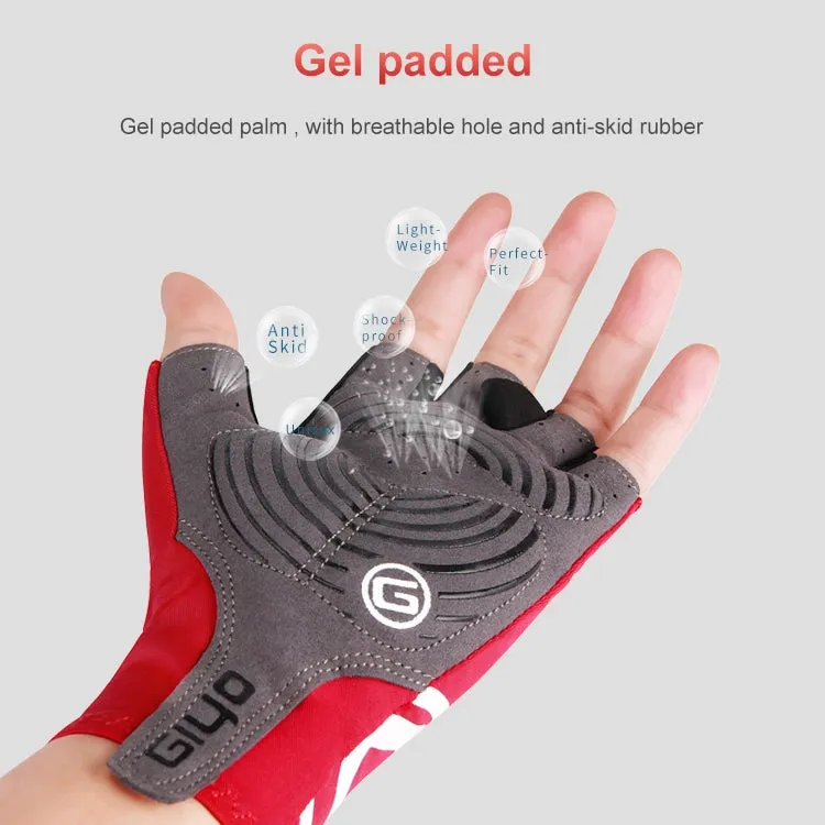 GIYO Outdoor Half-Finger Gloves Mountain Road Bike Cycling Gloves, Size: XXL(Fluorescent Orange)