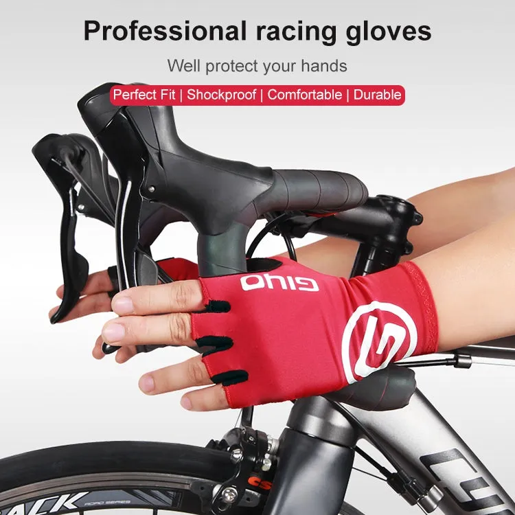 GIYO Outdoor Half-Finger Gloves Mountain Road Bike Cycling Gloves, Size: XXL(Fluorescent Orange)