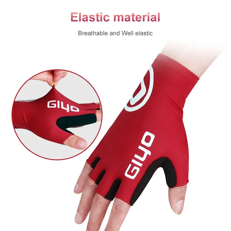 GIYO Outdoor Half-Finger Gloves Mountain Road Bike Cycling Gloves, Size: XXL(Fluorescent Orange)