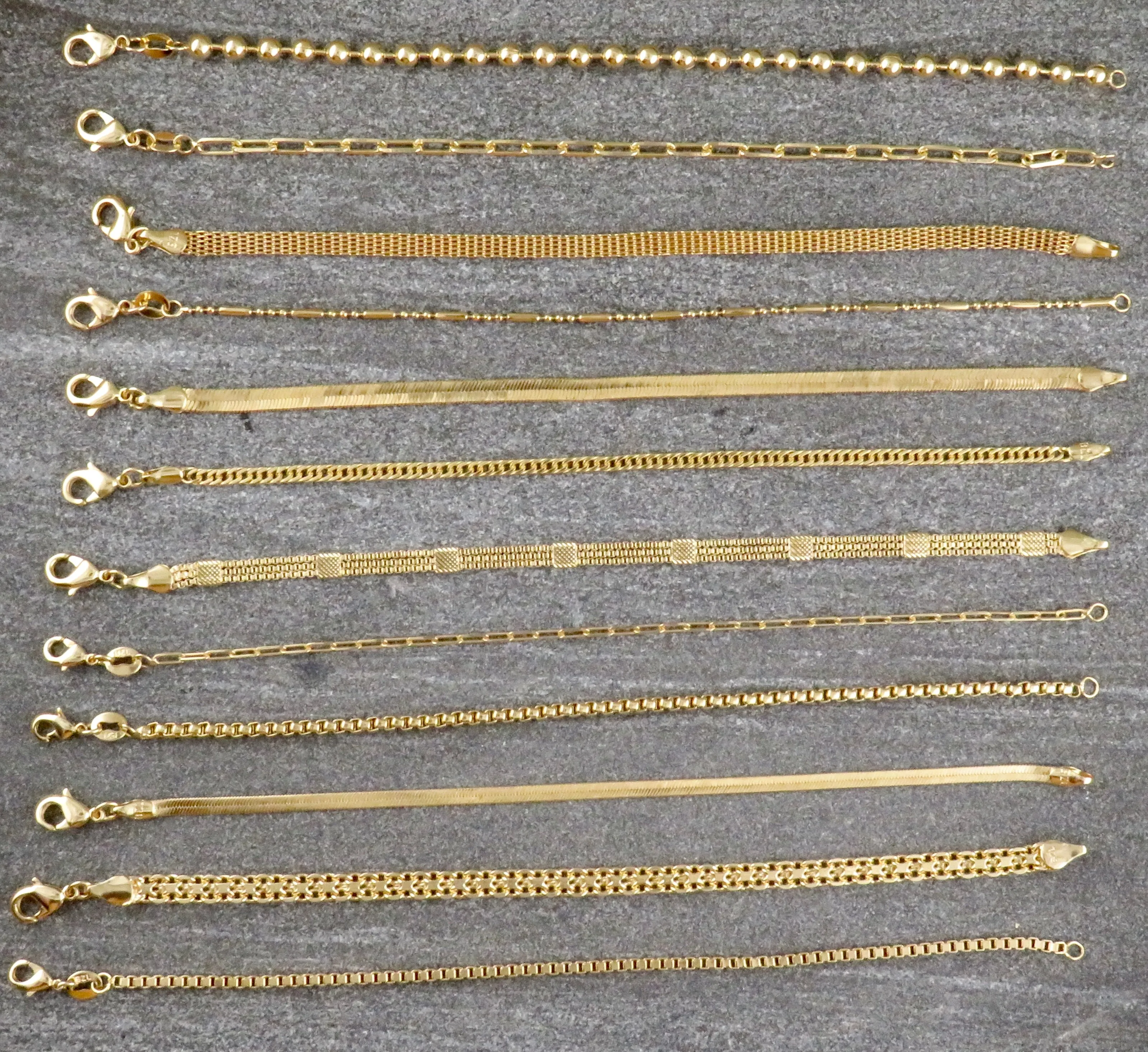 Gold Filled Paper Clip Chain Bracelet
