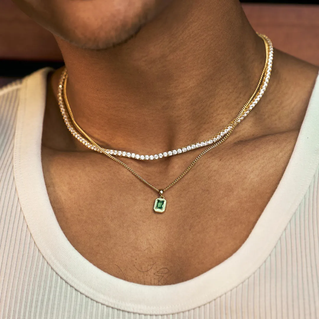 Gold Green Blush Necklace - Limited Edition