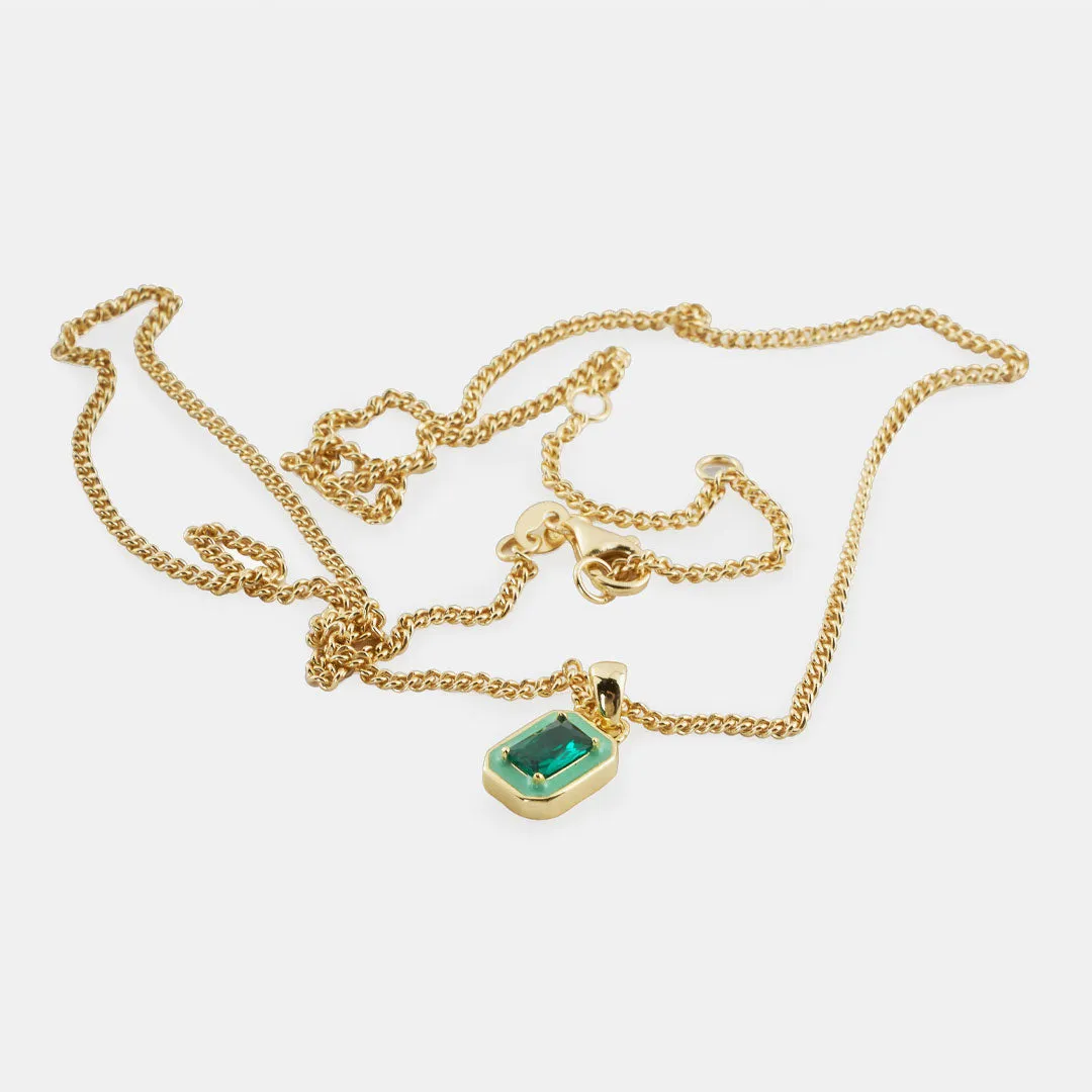 Gold Green Blush Necklace - Limited Edition
