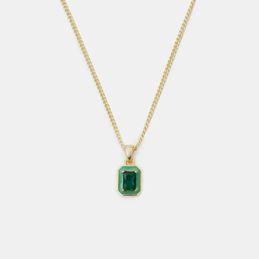 Gold Green Blush Necklace - Limited Edition