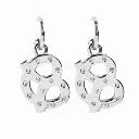 Gold Sister Sweetheart Lover Earrings Silver