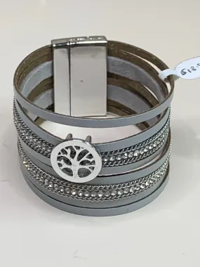 Gray Tree of Life Magnetic Bracelet