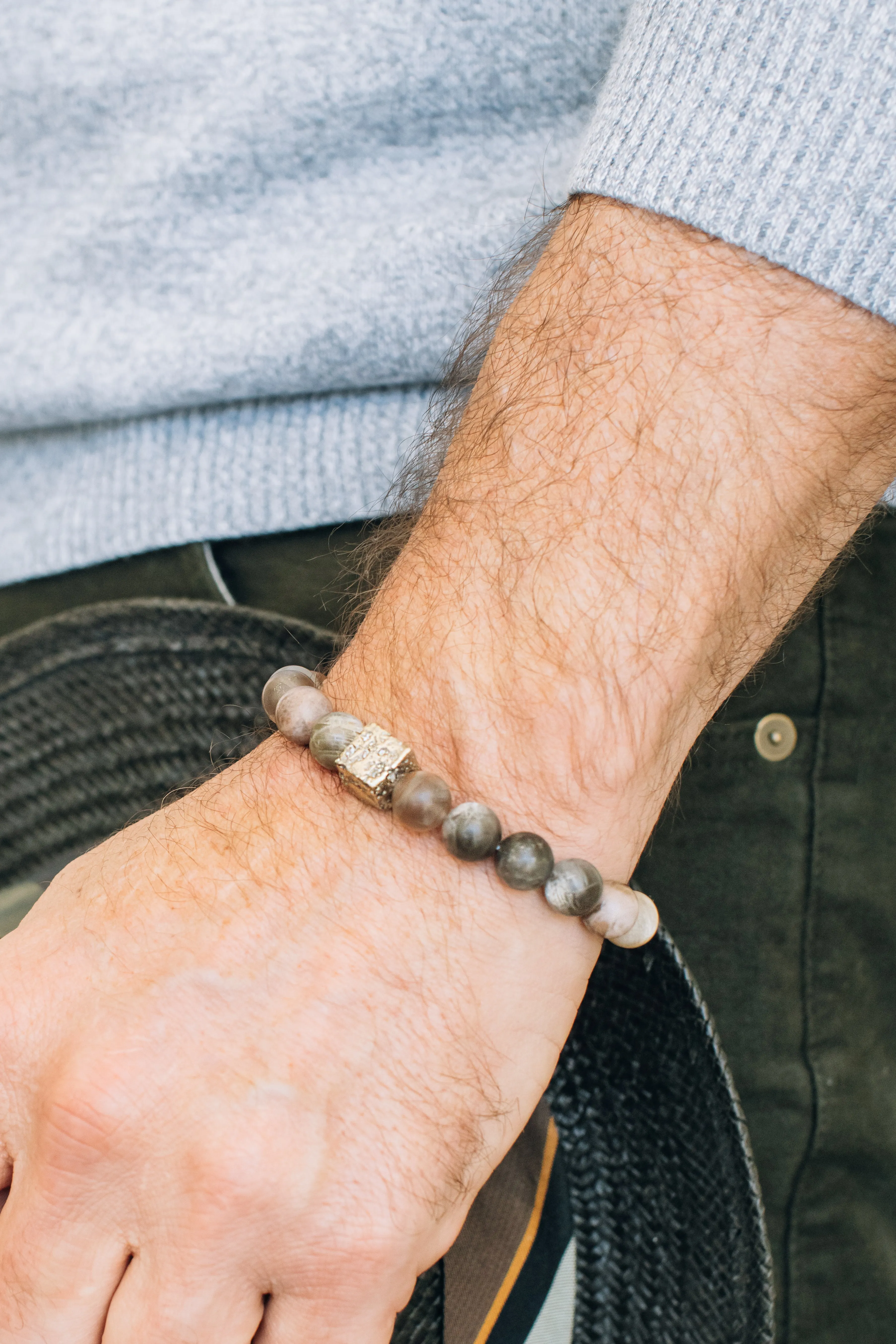 Grey Moonstone Tidal Bracelet