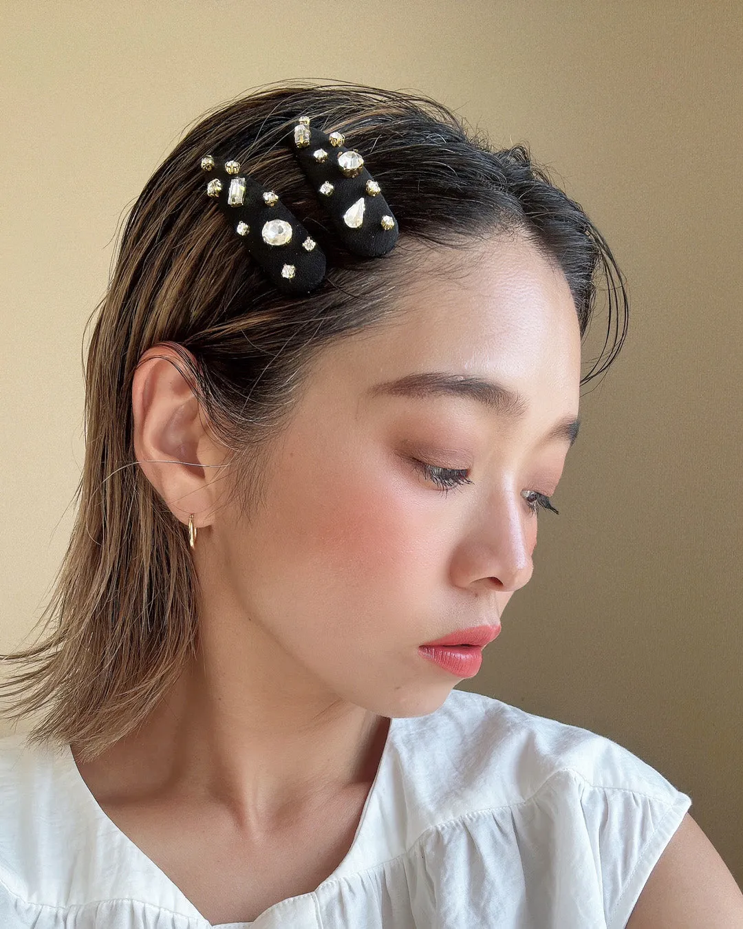 Hair Pin Black Gold 