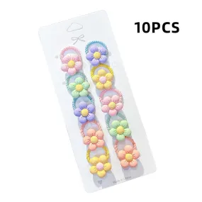 Hairpin Bowknot Knitted Flower Kids Barretees