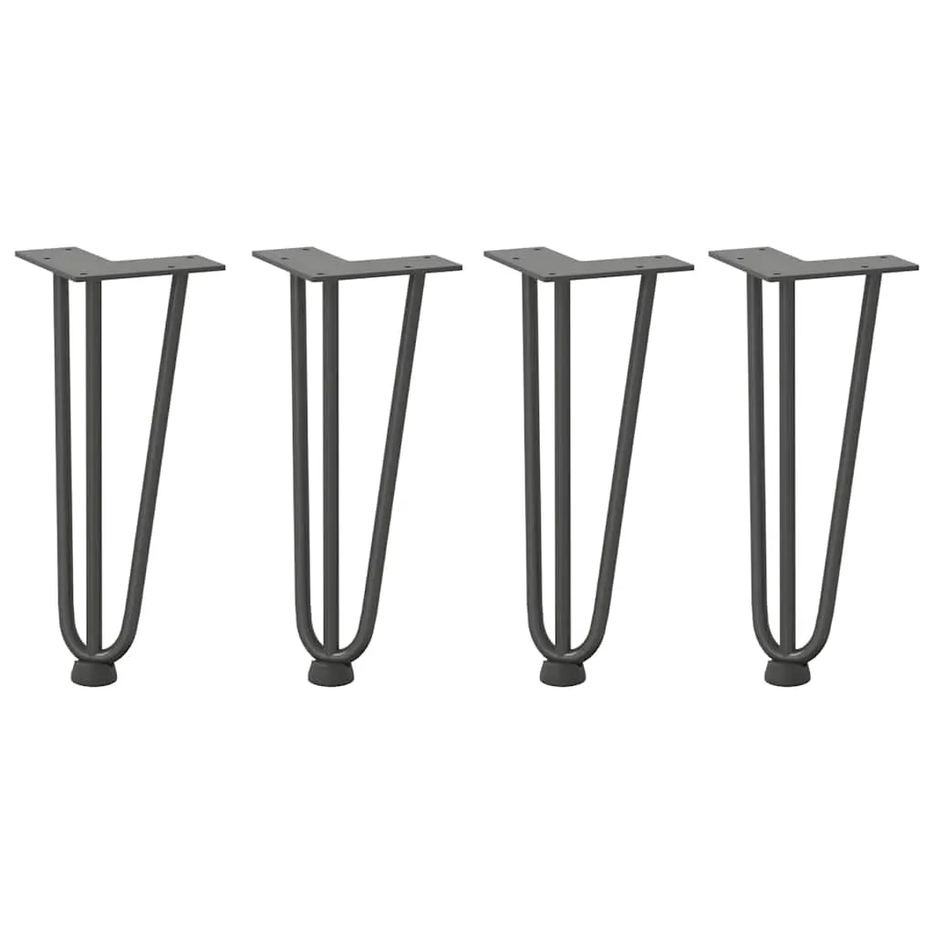 Hairpin Table Legs 4 pcs Anthracite 30 cm Solid Steel
