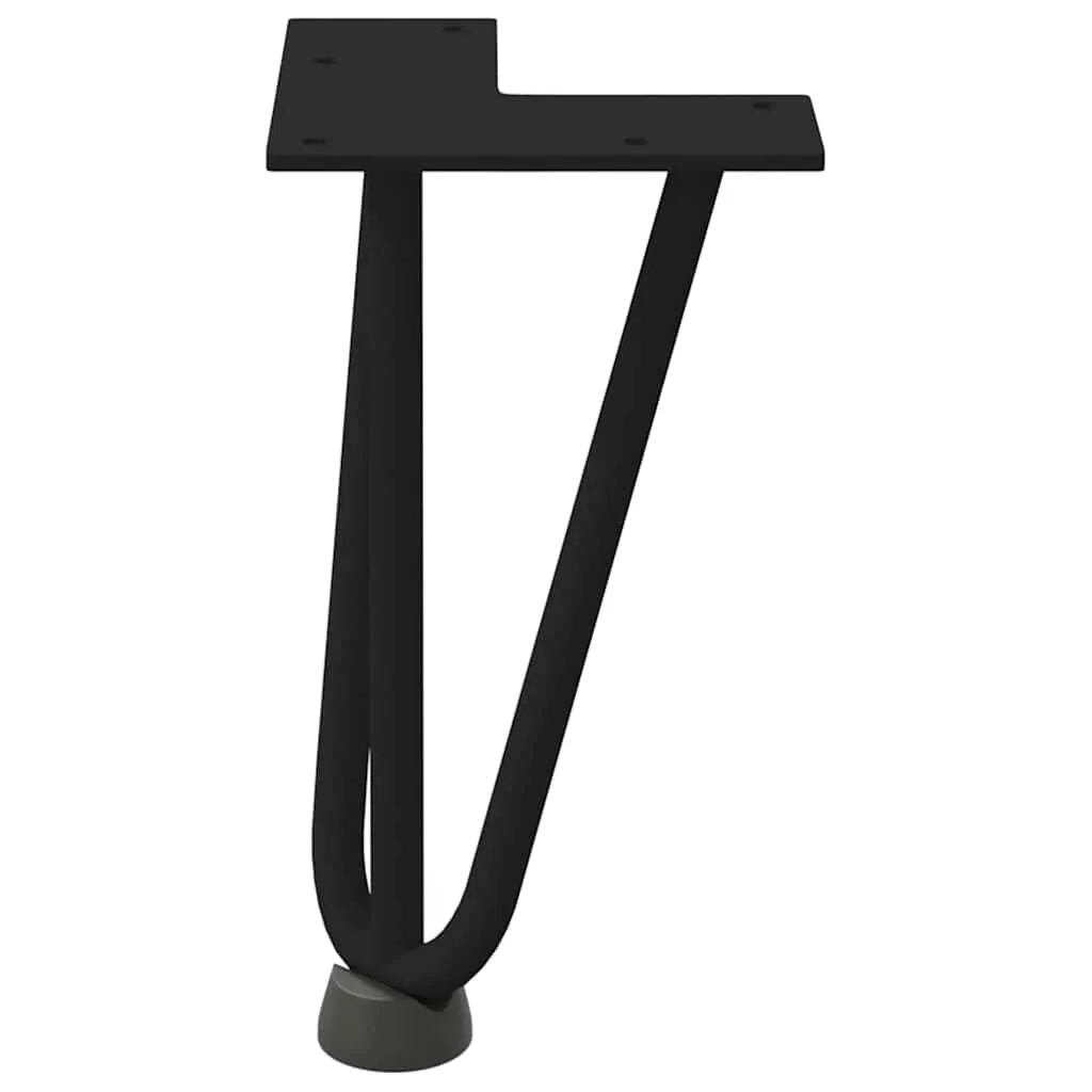 Hairpin Table Legs 4 pcs Black 20 cm Solid Steel