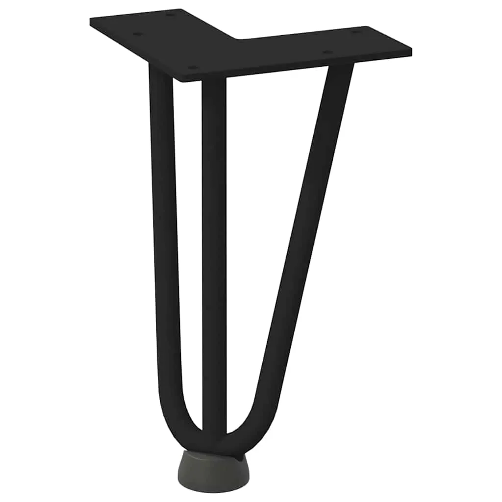 Hairpin Table Legs 4 pcs Black 20 cm Solid Steel