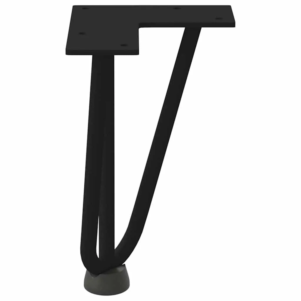 Hairpin Table Legs 4 pcs Black 20 cm Solid Steel