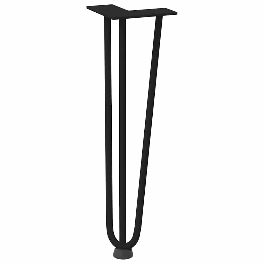 Hairpin Table Legs 4 pcs Black 42 cm Solid Steel