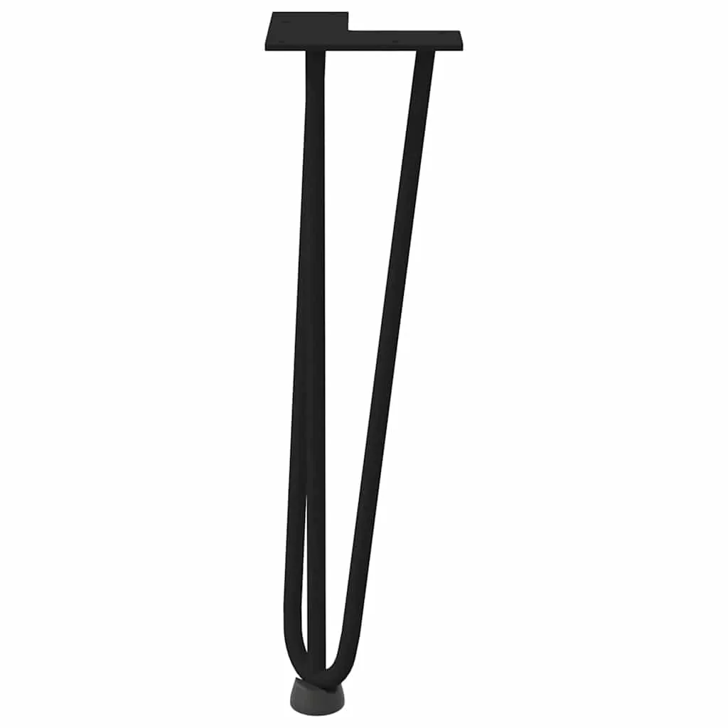 Hairpin Table Legs 4 pcs Black 42 cm Solid Steel