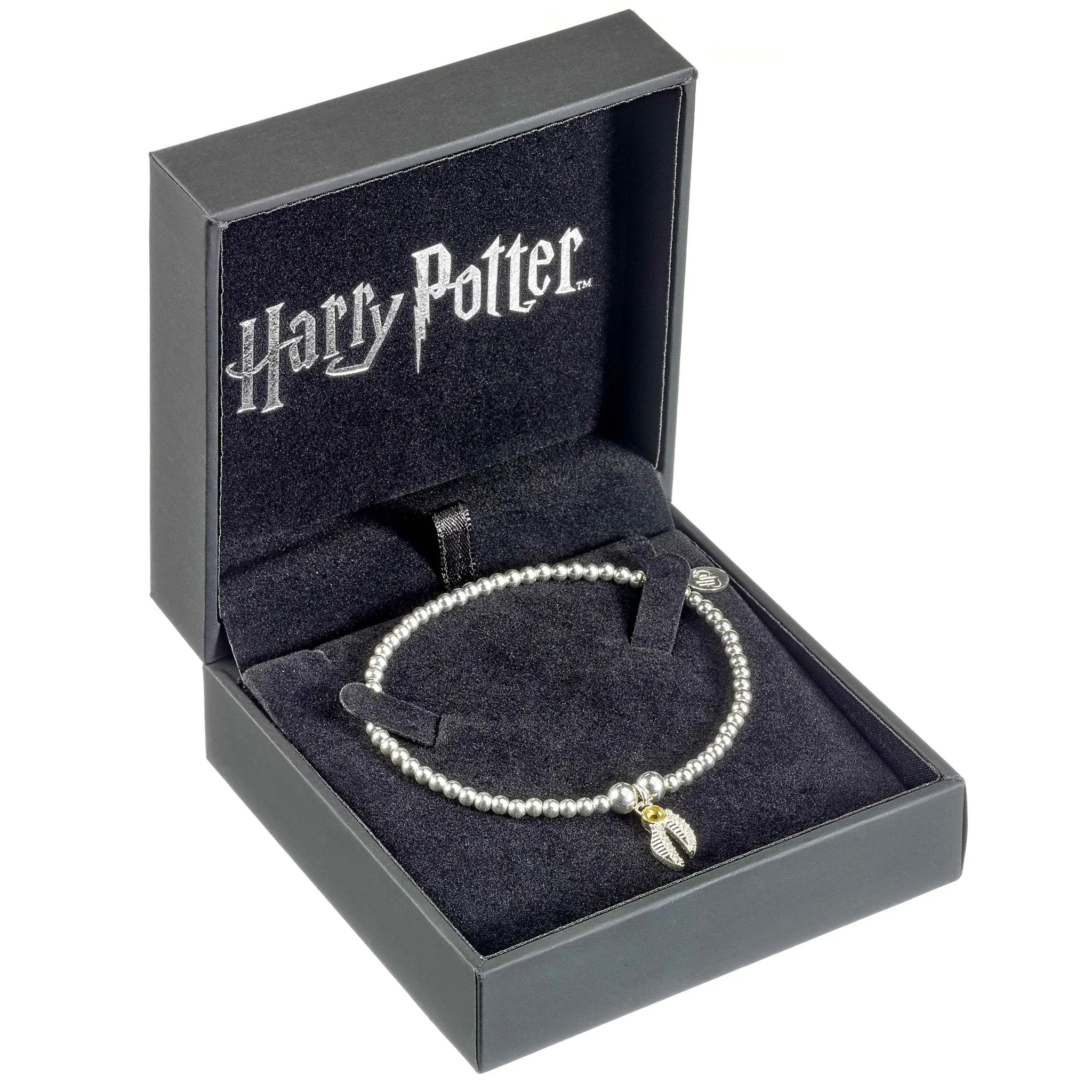 Harry Potter Sterling Silver Ball Bead Snitch Bracelet BHPSB004