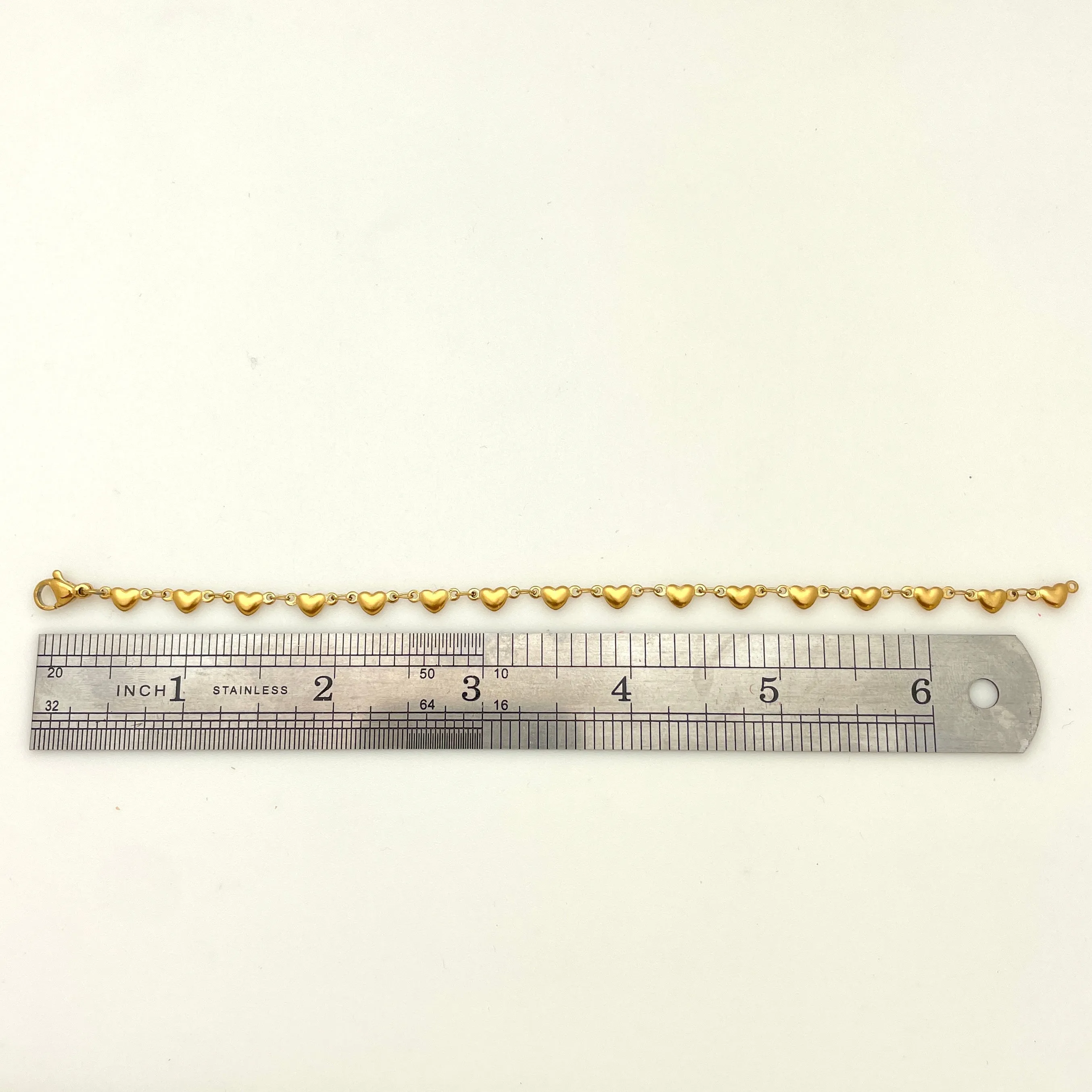 Heart Bracelet Gold Plated Stainless