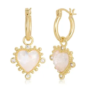 Heavenly Heart Hoop in Moonstone