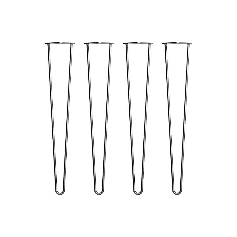 Heavy-Duty Powder-Coated Steel Hairpin Table Legs - Set of 4 (71cm) by Della Francesca
