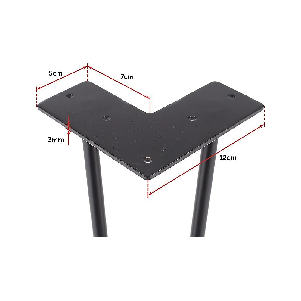 Heavy-Duty Powder-Coated Steel Hairpin Table Legs - Set of 4 (71cm) by Della Francesca
