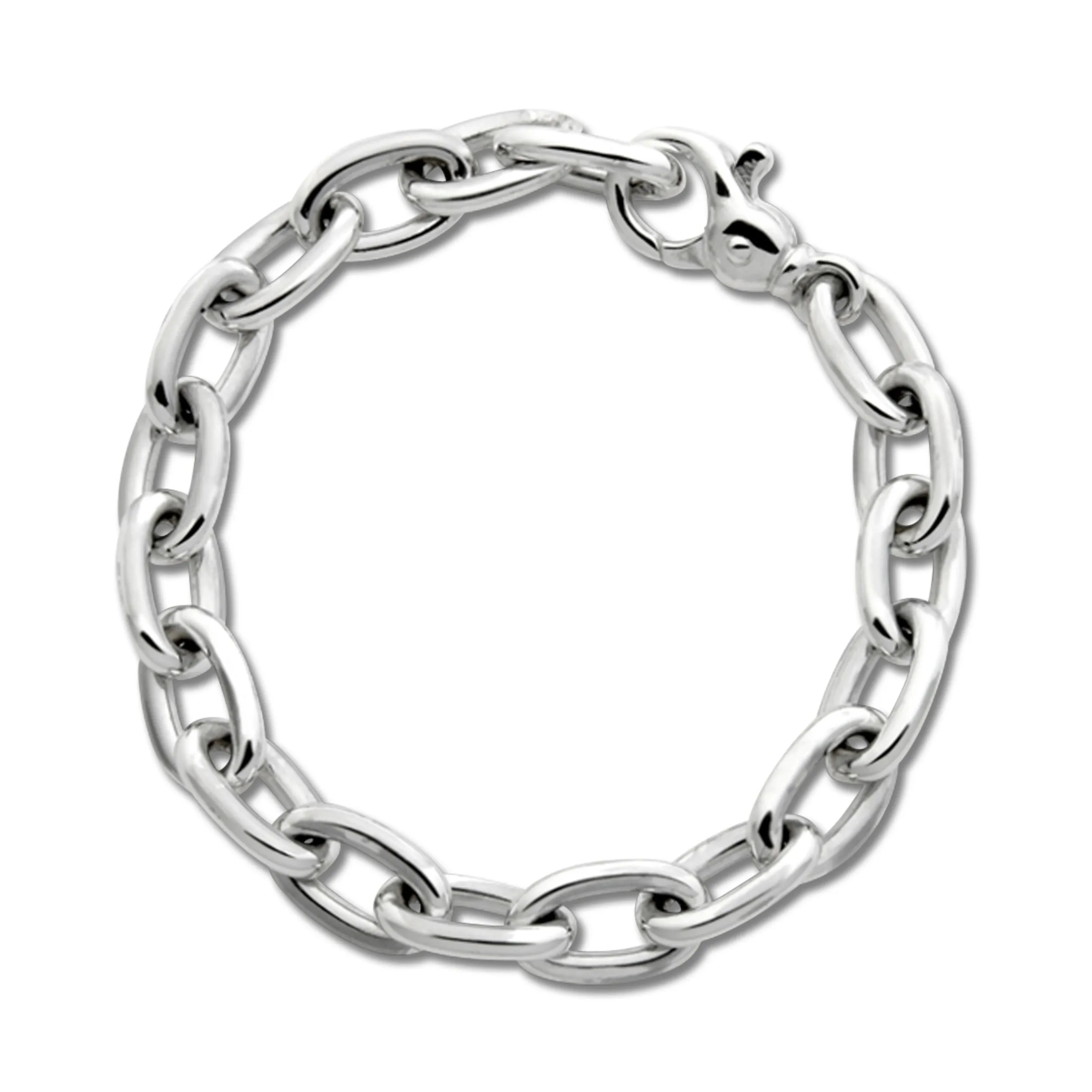 Heavy Oval Link Silver Bracelet