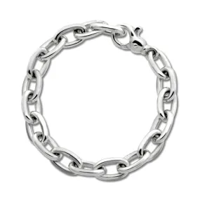 Heavy Oval Link Silver Bracelet