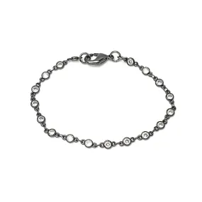 Hematite Cubic Zirconia Tennis Bracelet