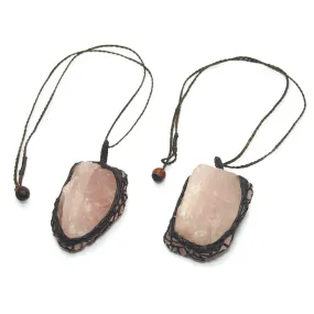 Hempwrap Rose Quartz Necklaces