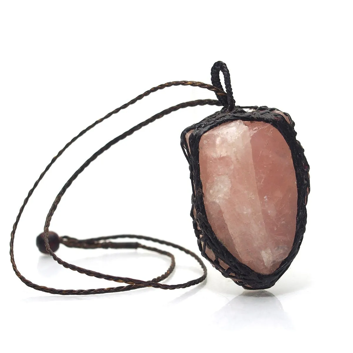 Hempwrap Rose Quartz Necklaces
